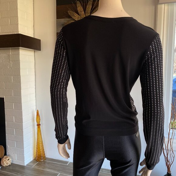 Joseph Ribkoff Sparkly Studded Long Sleeve Stretch Top - Picture 5 of 10